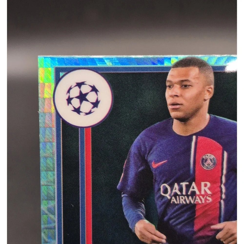 2023-24 Topps Chrome Merlin Kylian Mbappe #92 Aqua Prism SP Paris Saint-German